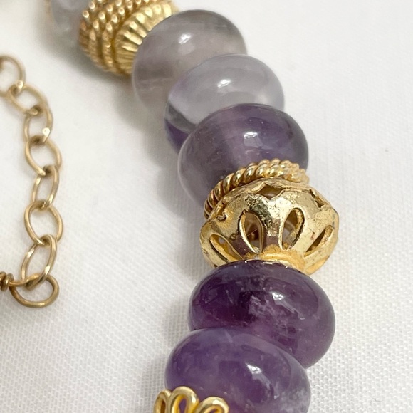 Amethyst and Gold Vermeil bracelet - Picture 2 of 6